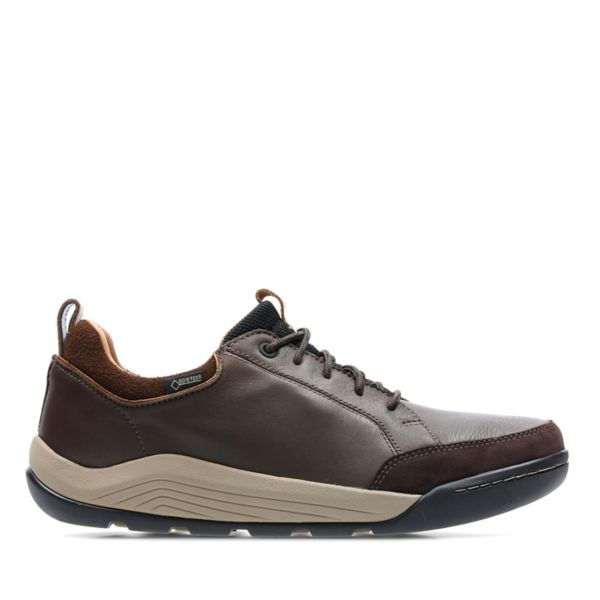 Clarks Mens Ashcombe Bay GORE-TEX Trainers Dark Brown | CA-6452019